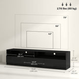 Meuble TV DEL haute brillance pour téléviseurs jusqu'à 75"