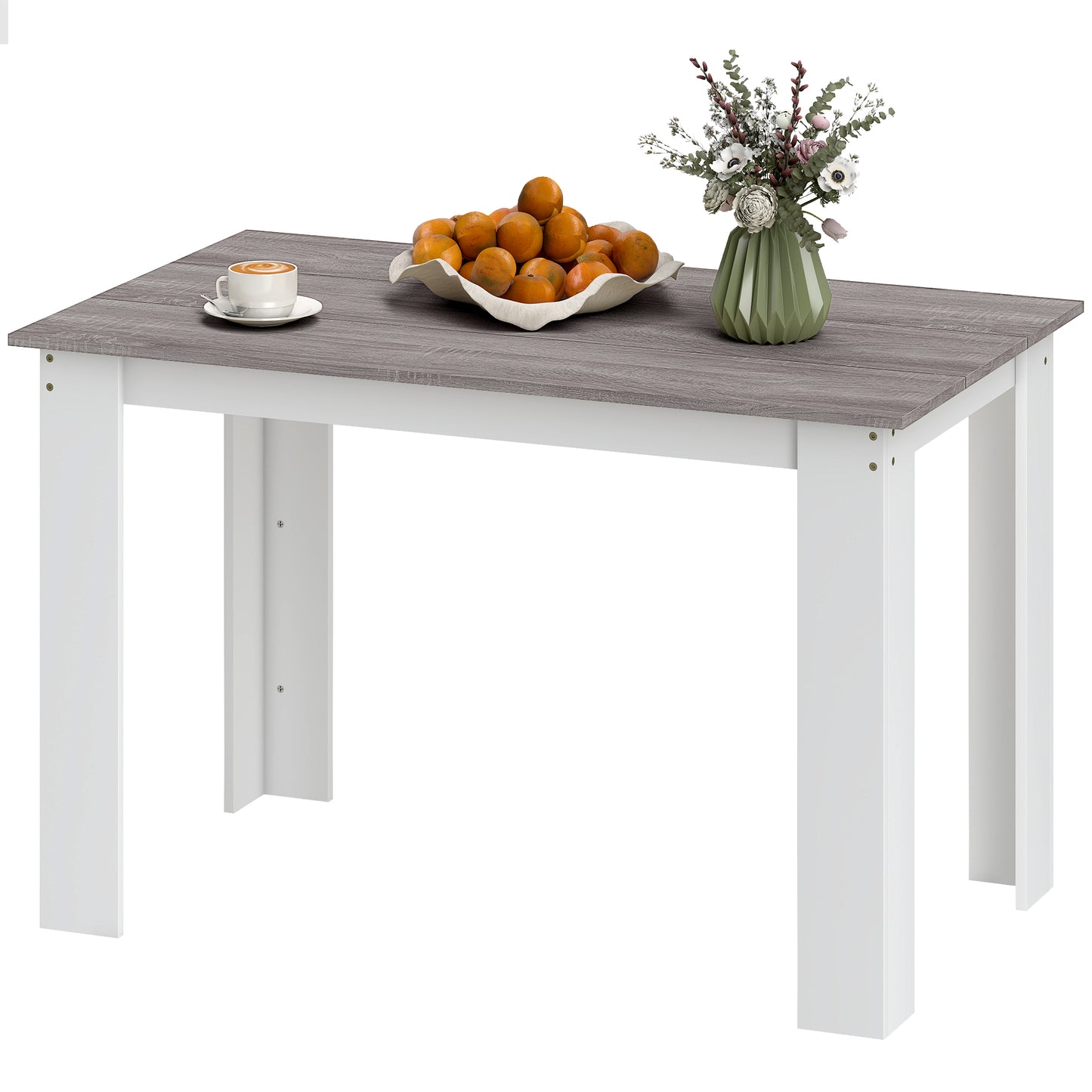 Table à manger 119 cm bois ingénierie 4-6 personnes