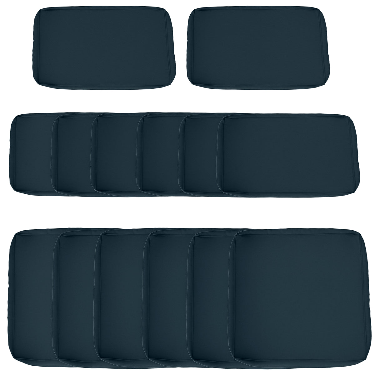 Housses de coussins patio ensemble 14 pièces polyester