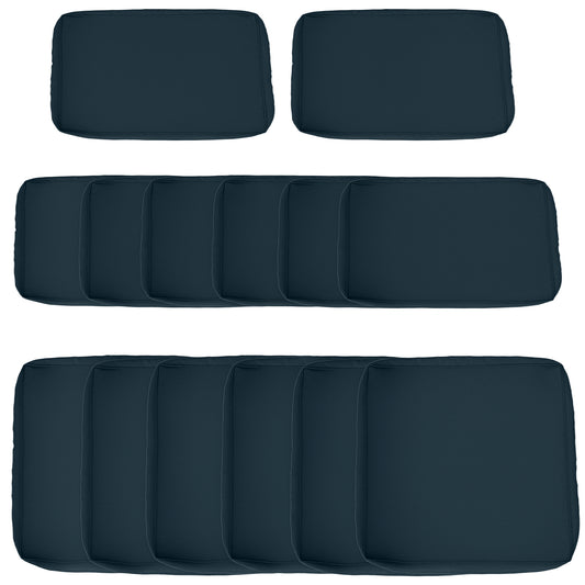 Housses de coussins patio ensemble 14 pièces polyester