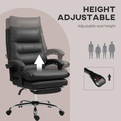 Chaise de bureau massante 6 points avec repose-pieds