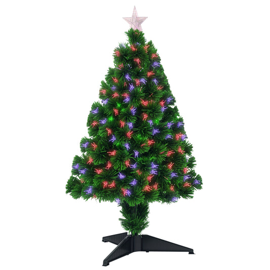 Sapin de Noël artificiel préclairé 2,5 pi fibre optique