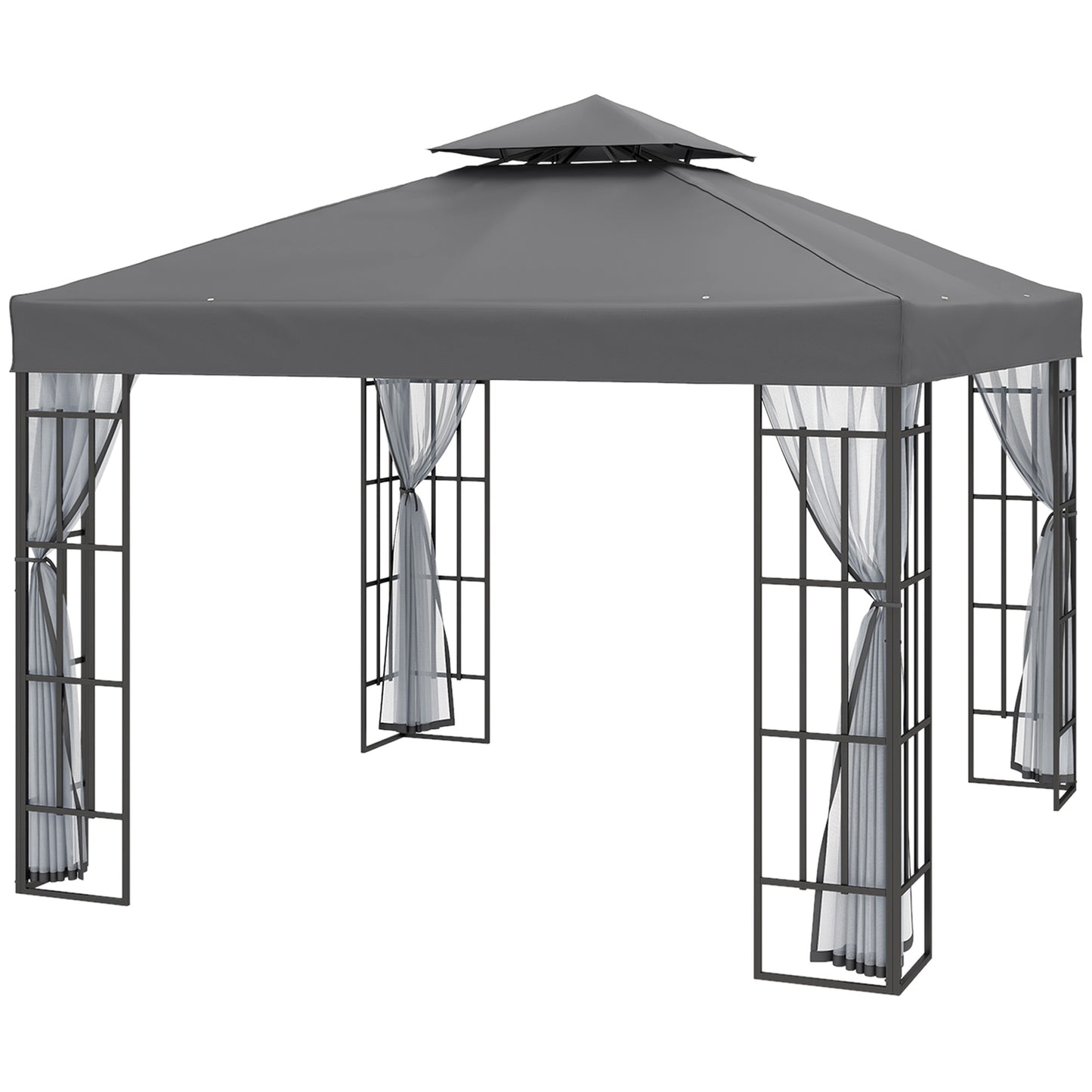 Gazébo de jardin 10x10 pieds avec moustiquaire