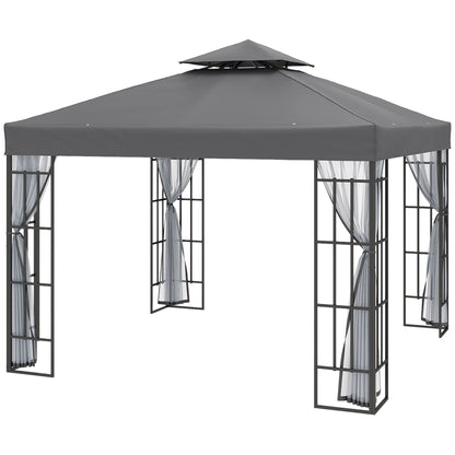 Gazébo de jardin 10x10 pieds avec moustiquaire