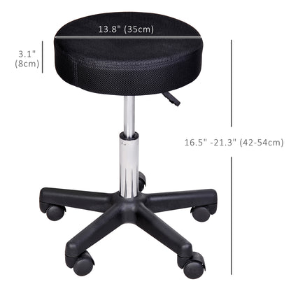 Tabouret de salon hydraulique réglable et pivotant — Rouge Blanc