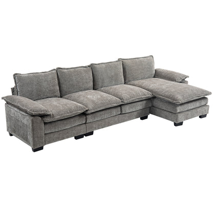 Canapé sectionnel chenille 120,5 po avec méridienne