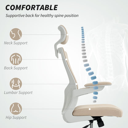 Chaise de bureau ergonomique avec support lombaire réglable