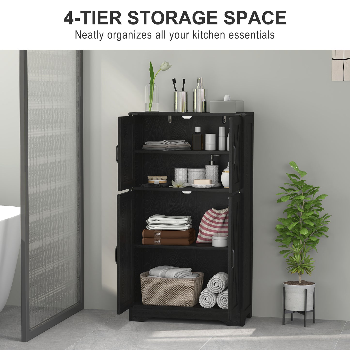 Armoire de cuisine style fermette avec portes de grange