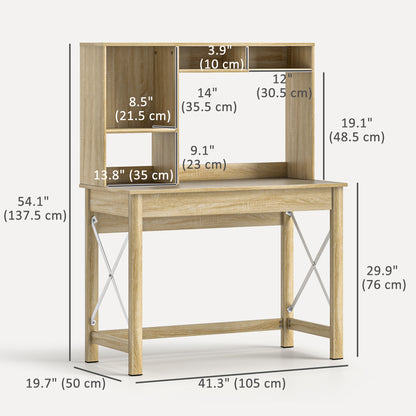 Bureau d'ordinateur avec huche de rangement