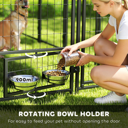 Enclos pour chien extérieur verrouillable acier soudé