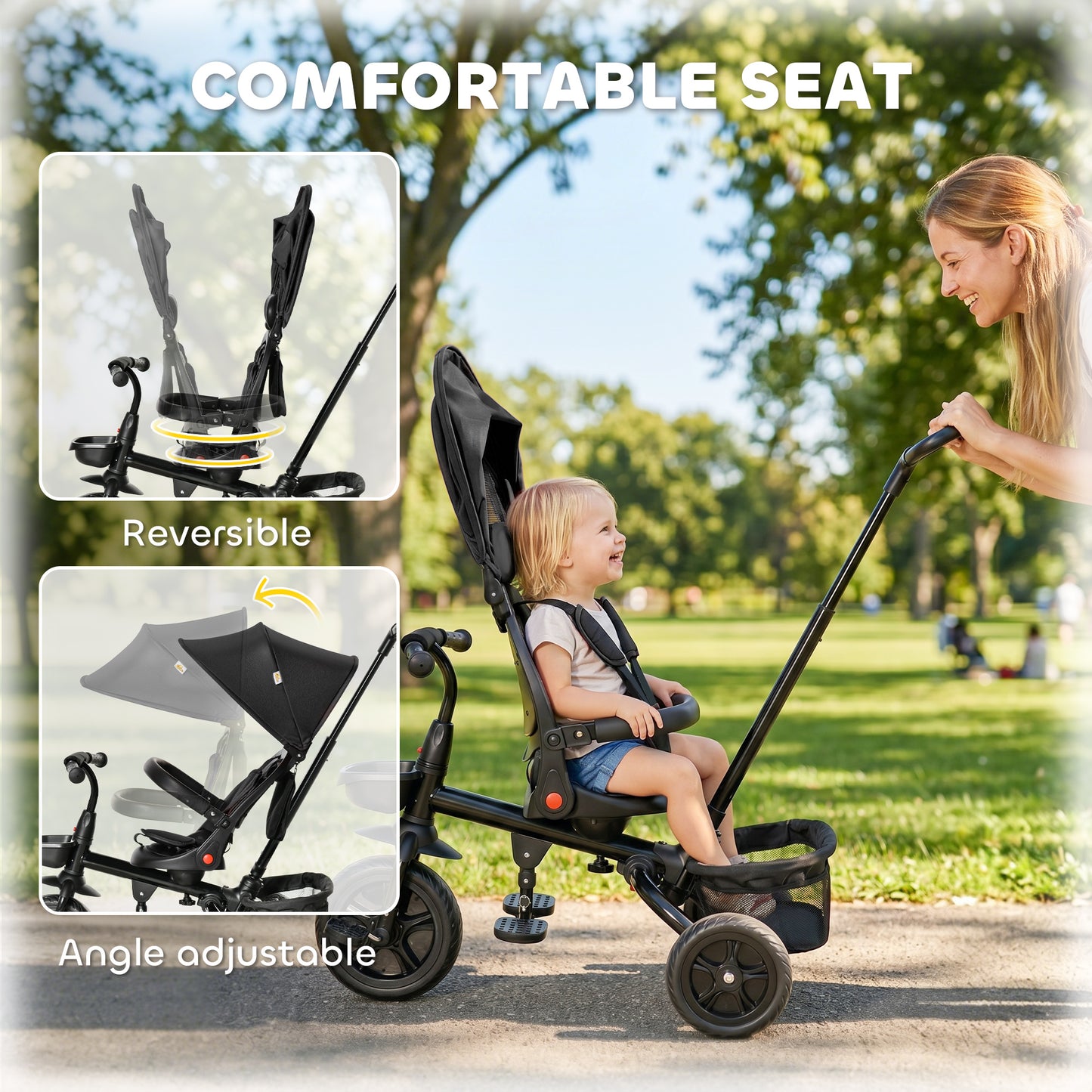 Tricycle évolutif 5-en-1 pour tout-petits