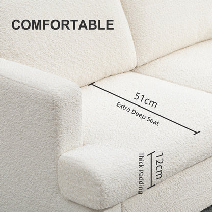 Sofa 2 places en chenille avec coussins lavables