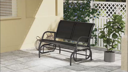 Balançoire de jardin double à bascule pour patio