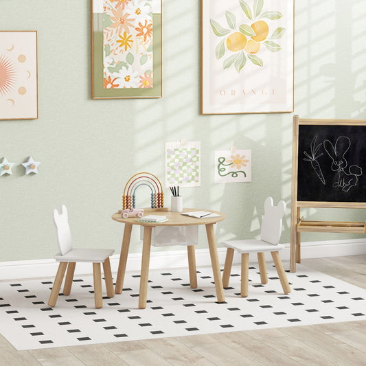 Ensemble table et chaises pour enfants motifs d'ours — Lot de 3