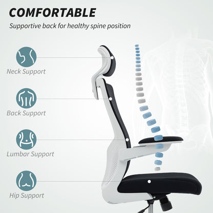 Chaise de bureau ergonomique avec support lombaire réglable