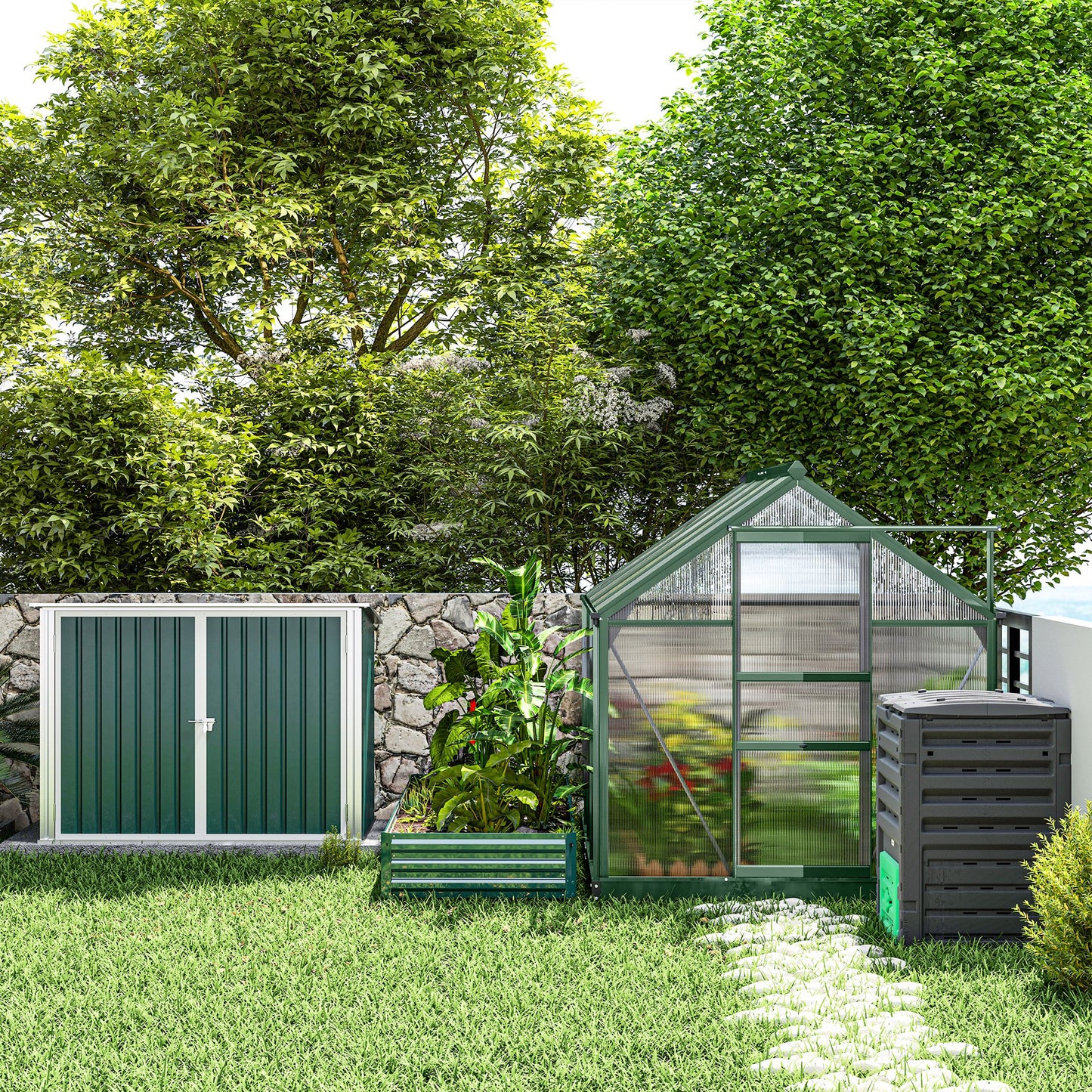 Bac de jardinage surélevé galvanisé 241 x 91 x 30 cm