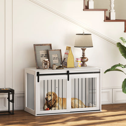 Cage pour chien meuble table d'appoint