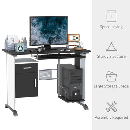 Bureau d'ordinateur moderne avec rangement