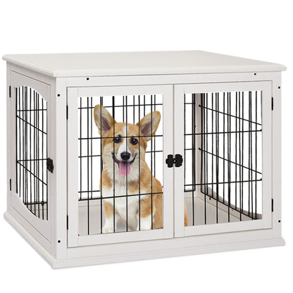Cage chien table d'appoint 2 portes 26 pouces