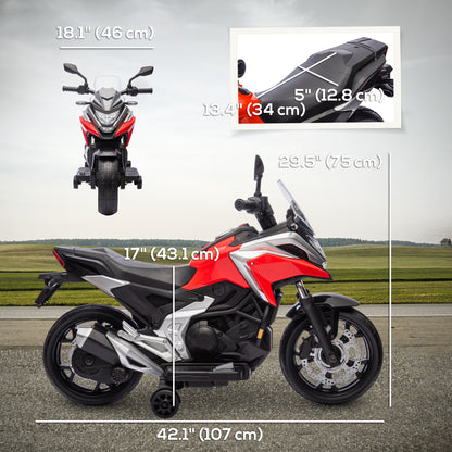 Moto électrique Honda 12V pour enfants avec phares
