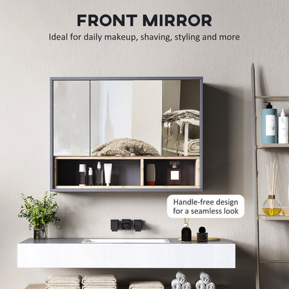 Armoire de toilette murale avec miroir et étagères