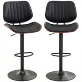 Tabourets de bar pivotants hauteur ajustable ensemble de 2