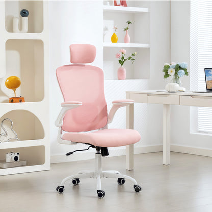 Chaise de bureau ergonomique mesh avec appui-tête ajustable