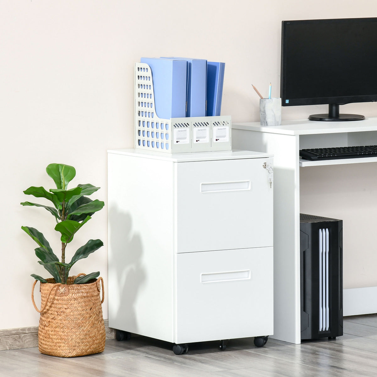 Classeur vertical de bureau verrouillable