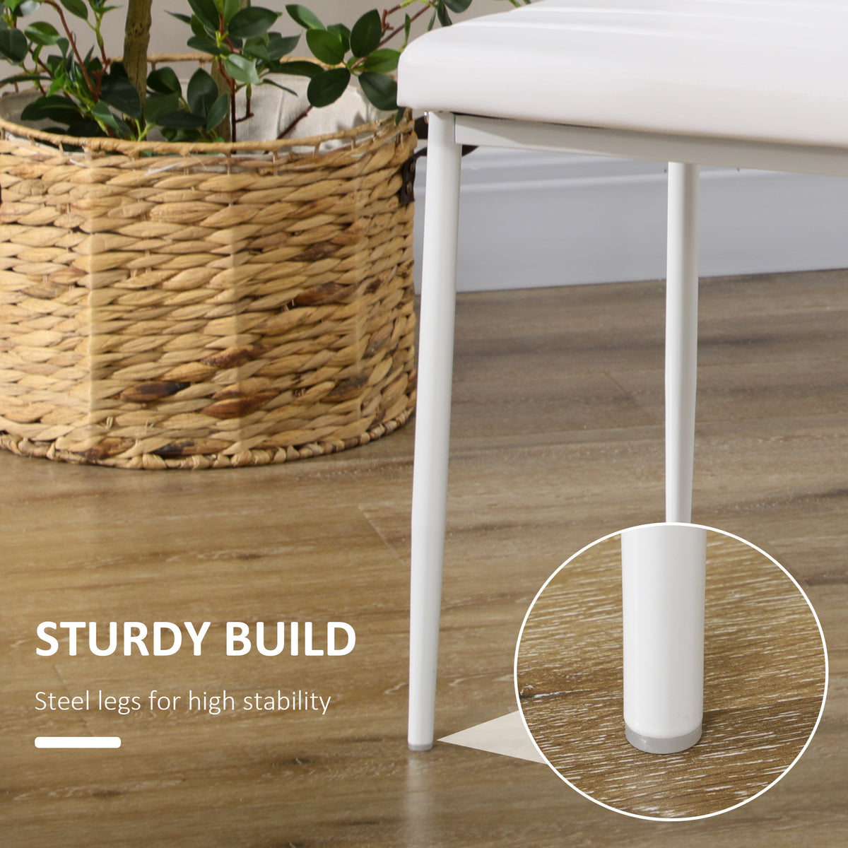 Chaises de salle à manger modernes en similicuir — Lot de 6