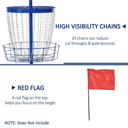Panier de disc golf portable 24 chaînes avec sac