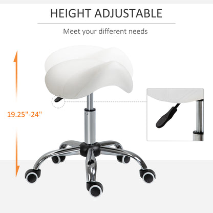 Tabouret selle ergonomique à roulettes réglable