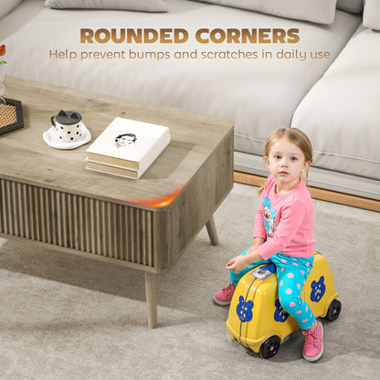 Table basse avec plateau relevable et rangement