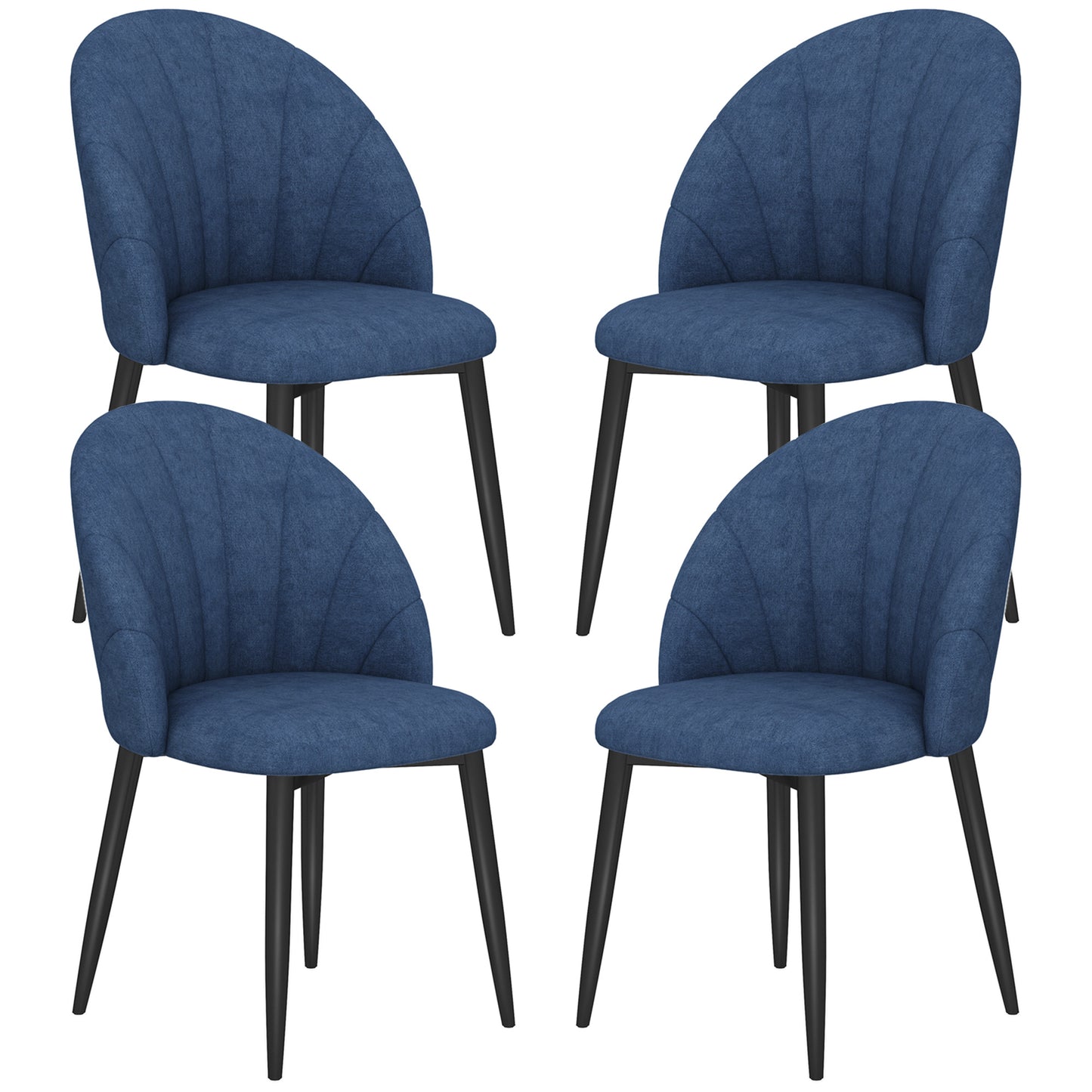Chaises de salle à manger rembourrées ensemble de 4