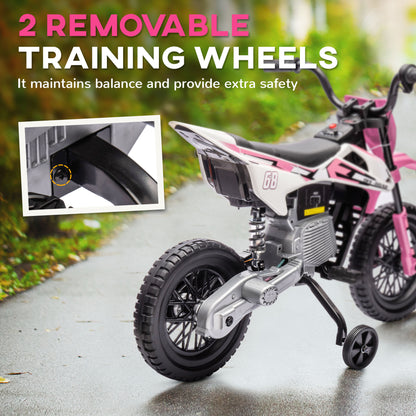 Moto électrique enfant 12V avec roues stabilisatrices