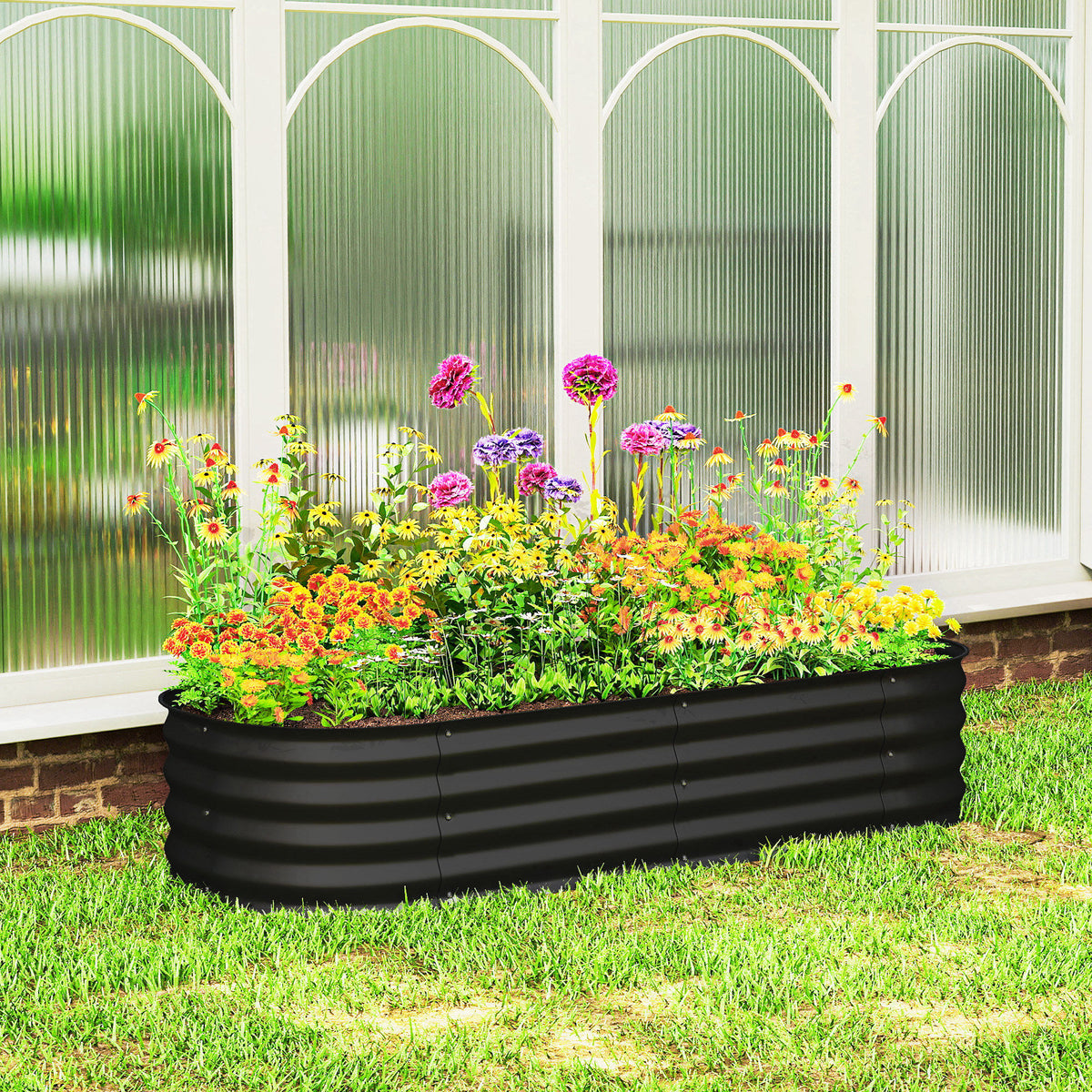 Jardinière surélevée galvanisée 150 x 60 x 30 cm
