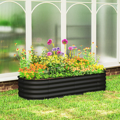 Jardinière surélevée galvanisée 150 x 60 x 30 cm