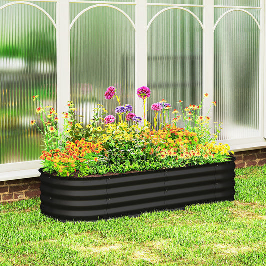 Jardinière surélevée galvanisée 150 x 60 x 30 cm