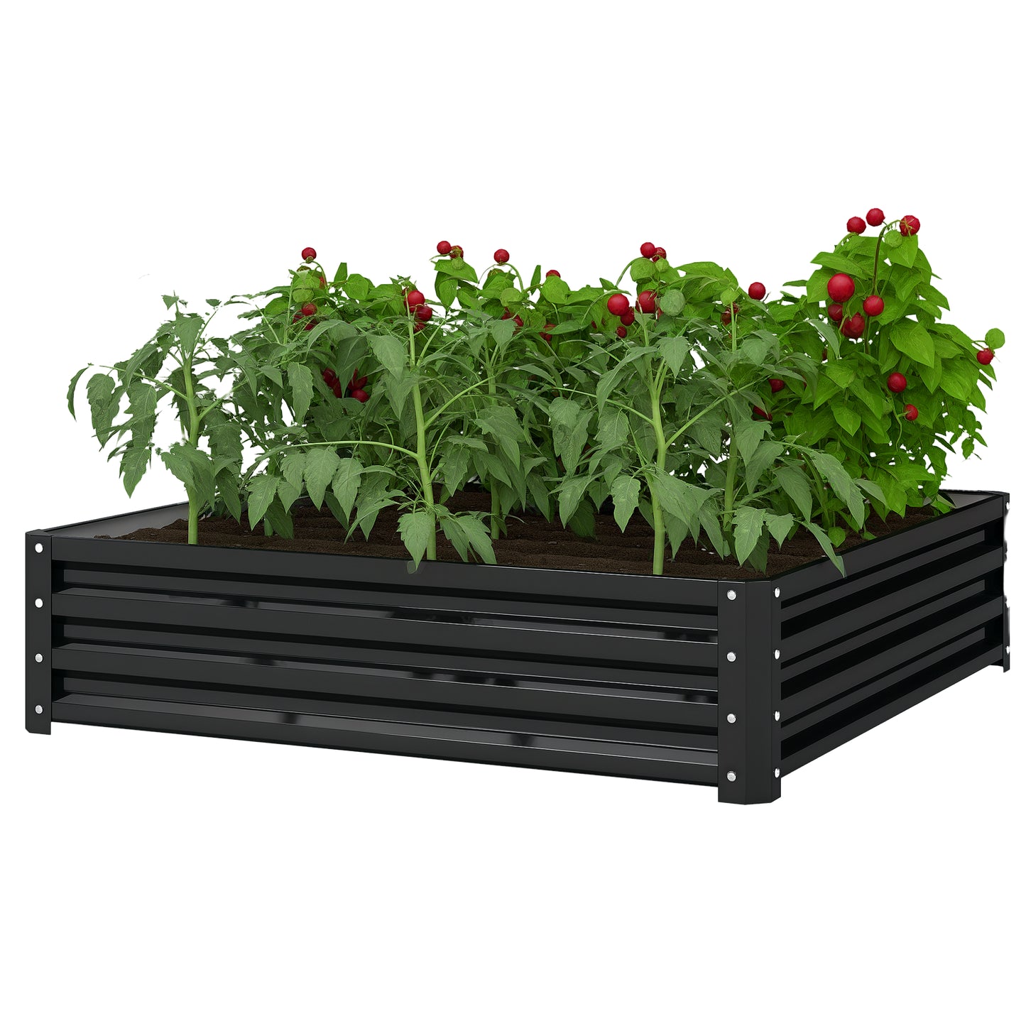 Jardinière surélevée acier galvanisé 120x120x30cm