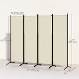 Paravent pliant 4 panneaux polyester