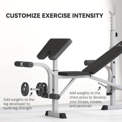 Banc de musculation réglable avec support de squat