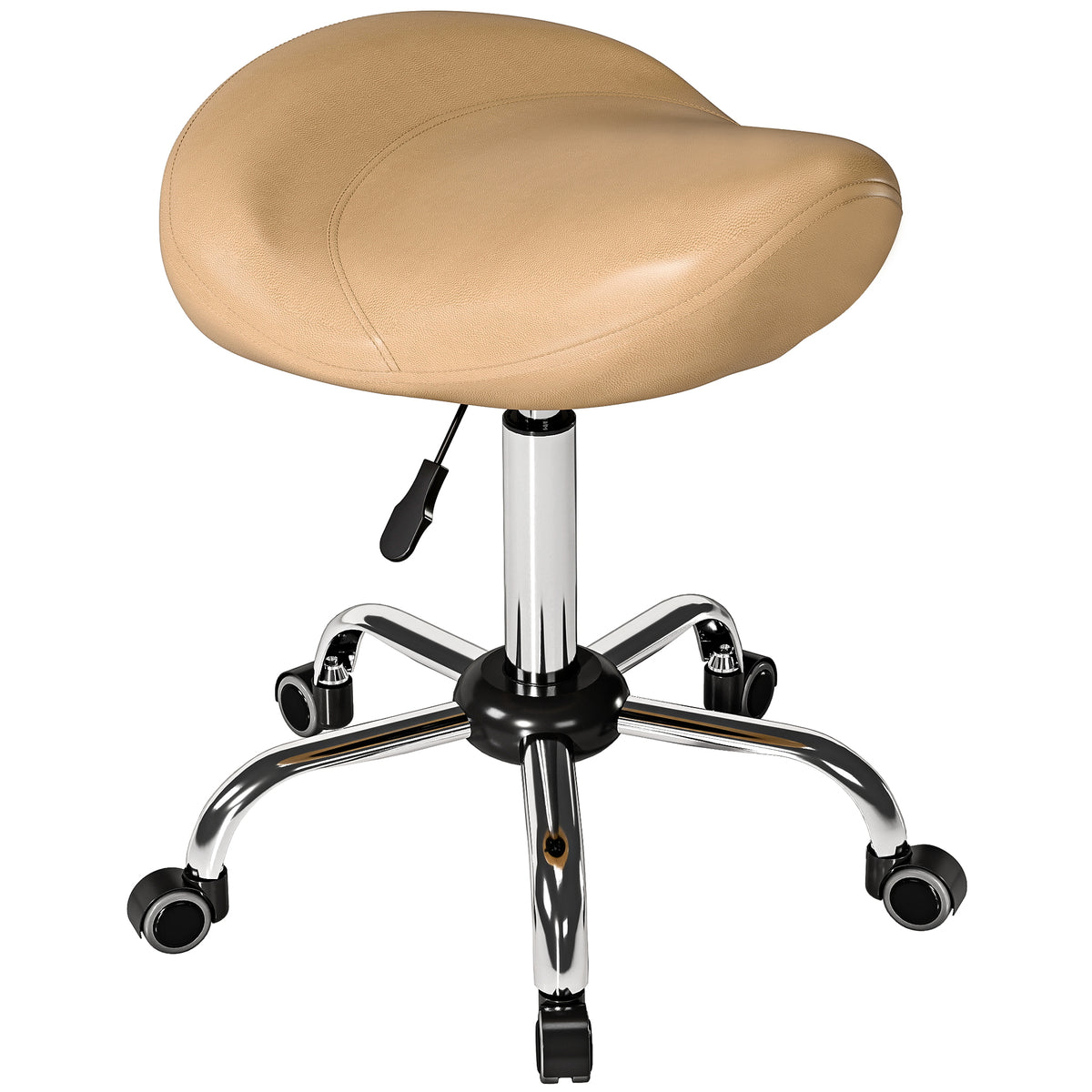 Tabouret selle ergonomique ajustable à roulettes