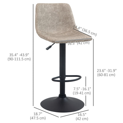 Tabourets de bar ajustables pivotants ensemble de 2