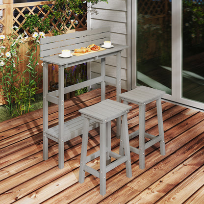 Ensemble bar patio 3 pièces hauteur comptoir table 109 cm