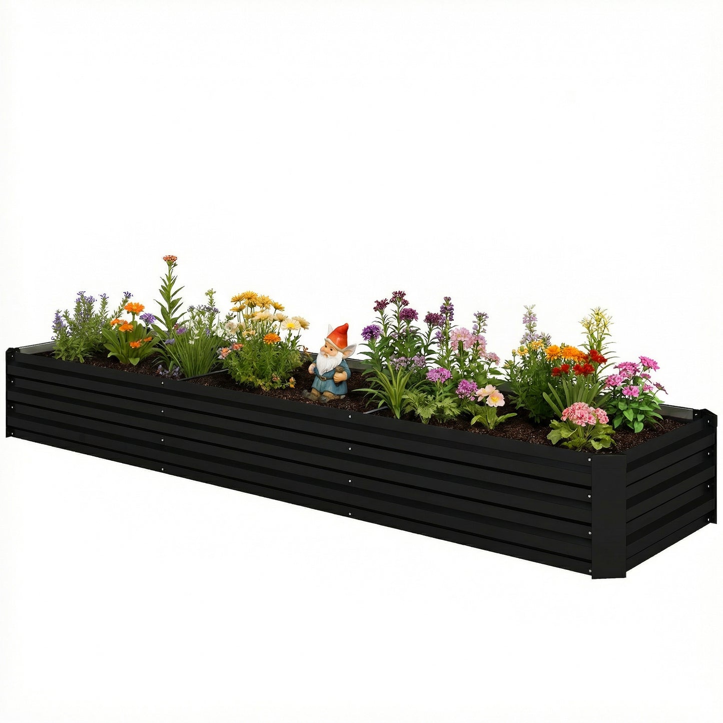 Bac surélevé galvanisé 8'x2'x1' pour jardin