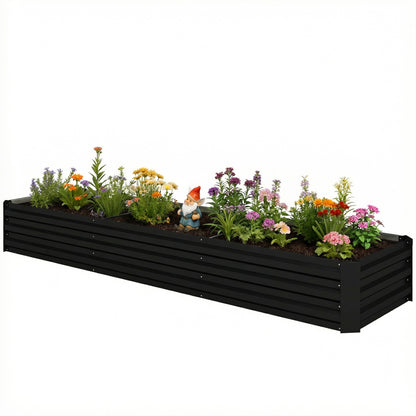 Bac surélevé galvanisé 8'x2'x1' pour jardin