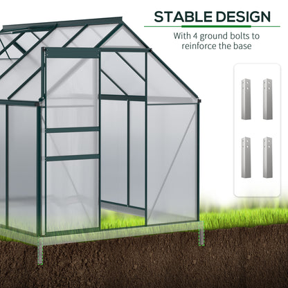 Serre de jardin polycarbonate 183 x 183 x 198 cm