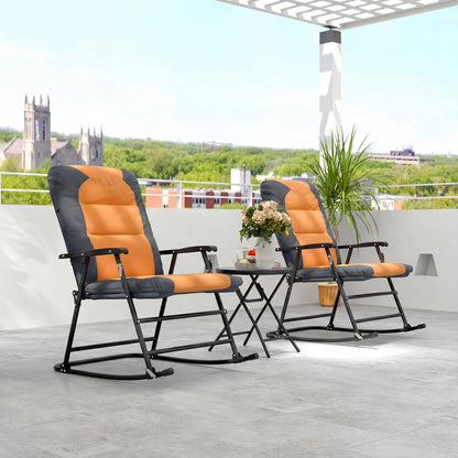 Ensemble chaise berçante pliable 3 pièces