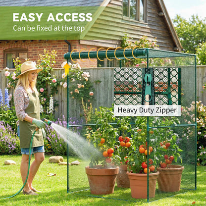 Outsunny 240x120cm Grow Cage - Zipped Garden Protection Tent