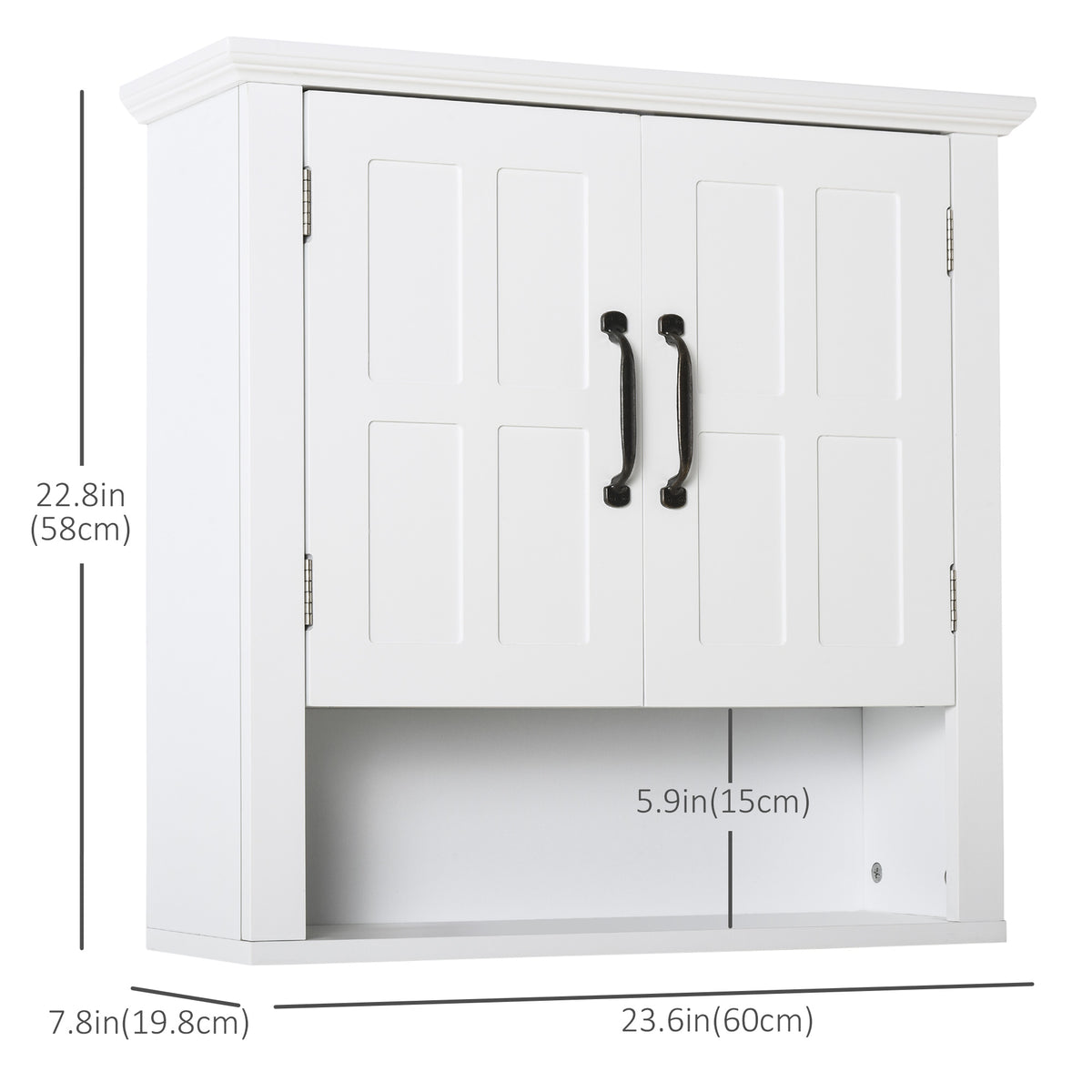 Armoire murale de salle de bain avec étagère réglable