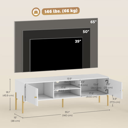 Meuble TV moderne pour téléviseur de 165 cm